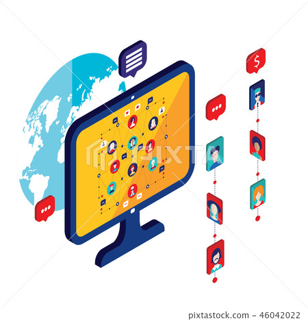 Social network and technology concept  46042022