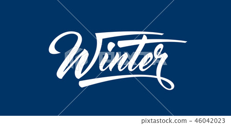 Winter calligraphic text Winter calligraphic text 46042023