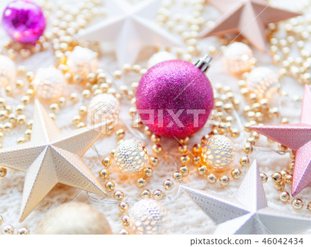 Christmas and New Year shiny decorations Christmas and New Year shiny decorations 46042434