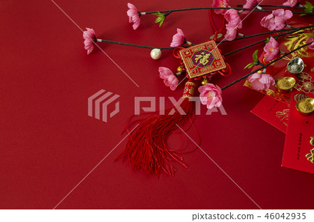 chinese new year festival plum flowers 46042935