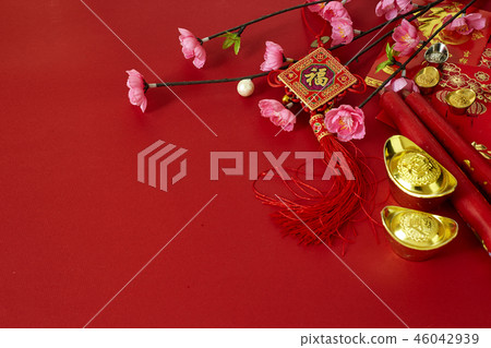 chinese new year festival plum flowers 46042939