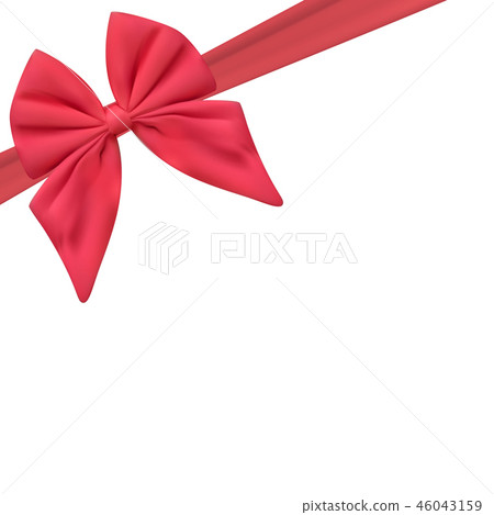 Blank Gift Card Template with Pink Bow and Ribbon. - Stock Illustration ...