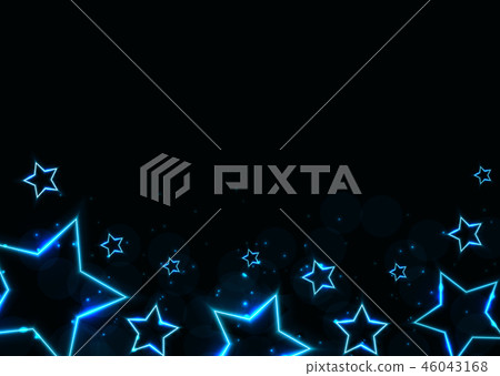 Abstract Glossy Neon Star Background. Vector Abstract Glossy Neon Star Background. Vector 46043168