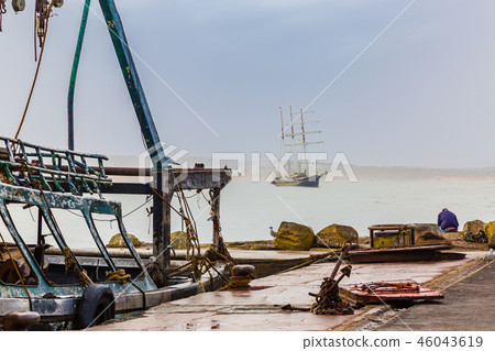 In the old fishing port of Essaouira. In the old fishing port of Essaouira. 46043619
