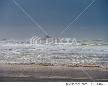 Stormy ocean on the shore of Essaouira. Stormy ocean on the shore of Essaouira. 46043672