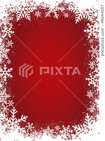 Winter image Snowflake background material / red red 46044087