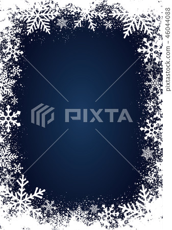 Winter image Snowflake background material / blue / blue Winter image Snowflake background material / blue / blue 46044088