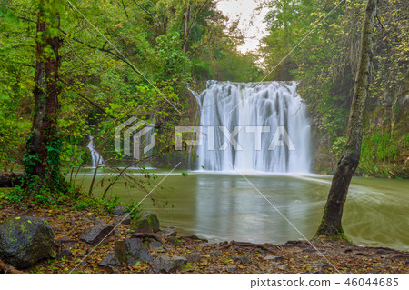 Beautiful big waterfall in Spain in Catalonia 46044685