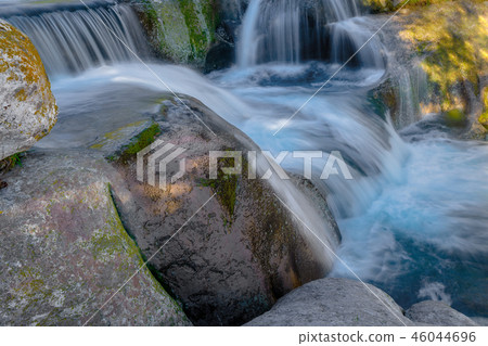 Beautiful creek with waterfalls in Spain 46044696
