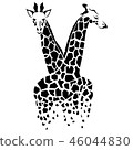Vector giraffe silhouette, abstract animal illustration. Can be used for background, card, print 46044830