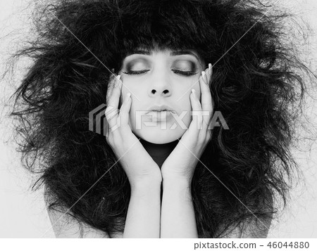 Beautiful woman with magnificent hair 46044880