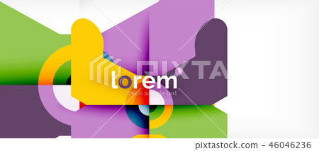 Abstract round elements composition background, organic design 46046236