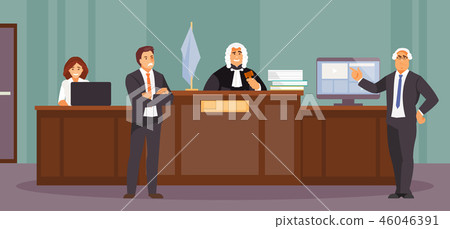 Courtroom session vector 46046391