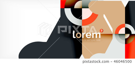 Abstract round elements composition background, organic design 46046500