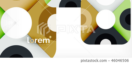Geometric colorful shapes composition abstract background. Minimal dynamic design Geometric colorful shapes composition abstract background. Minimal dynamic design 46046506