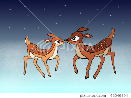 young christmas deer 46046894