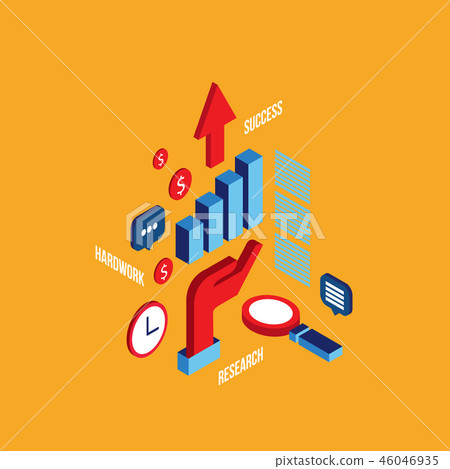 Business process concept Idea hard work success Business process concept Idea hard work success 46046935
