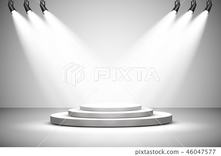 Vector Spotlights. Scene. Light Effects Podium. Vector Spotlights. Scene. Light Effects Podium. 46047577