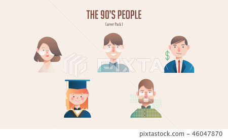 Career avatar pack in gradient illustration 46047870