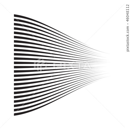 Perspective speed motion lines. wavy horizontal Perspective speed motion lines. wavy horizontal 46048112