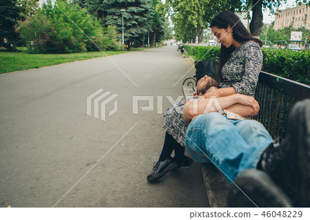 the guy lies at the girl on his knees the guy lies at the girl on his knees 46048229