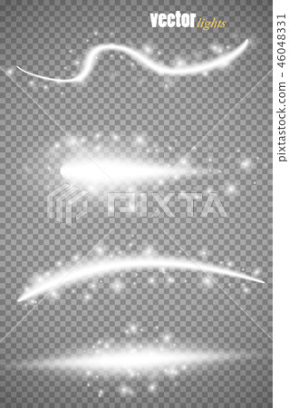 Set of glow light effect stars bursts. 46048331