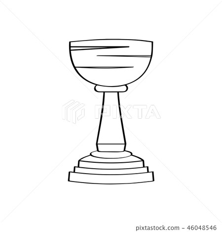 Isolated golden trophy icon Isolated golden trophy icon 46048546