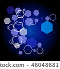 illustration hexagon & polygon abstract background 46048681