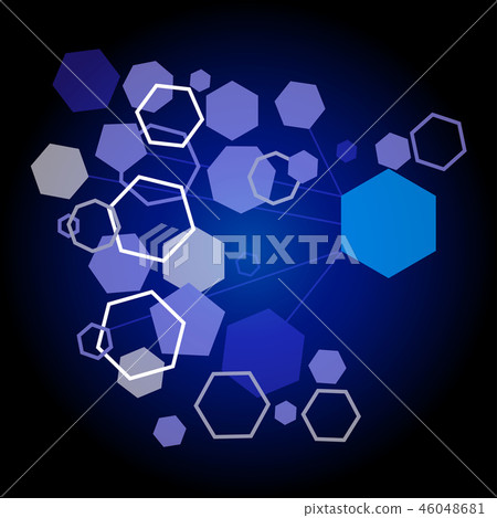 illustration hexagon & polygon abstract background illustration hexagon & polygon abstract background 46048681
