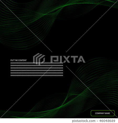 Green line on black vector background Green line on black vector background 46048689
