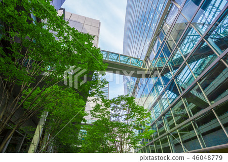 Refreshing business town full of greenery Refreshing business town full of greenery 46048779