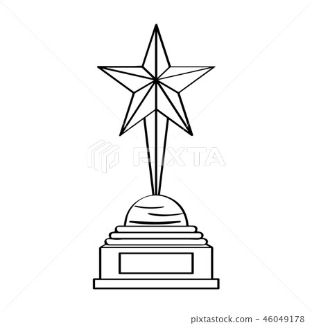 Star shape golden trophy icon 46049178