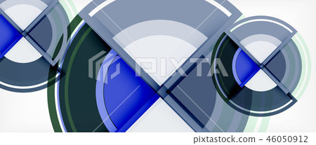 Multicolored round shapes abstract background 46050912