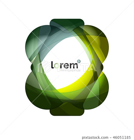 Abstract geometric design logo made of flowing elements Abstract geometric design logo made of flowing elements 46051185