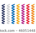 Spiral telephone cable isolated on white. Vector  46051448