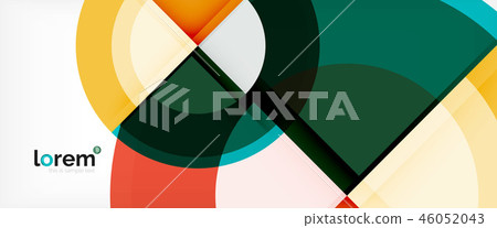 Multicolored round shapes abstract background 46052043