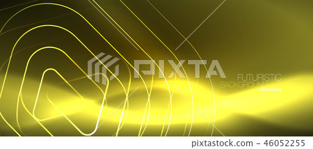 Color shiny neon lights background with abstract lines Color shiny neon lights background with abstract lines 46052255