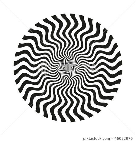 Abstract circular wavy line pattern 46052976