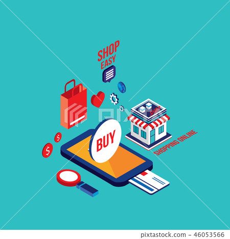 Mobile payment Online shopping e-commerce concept  46053566