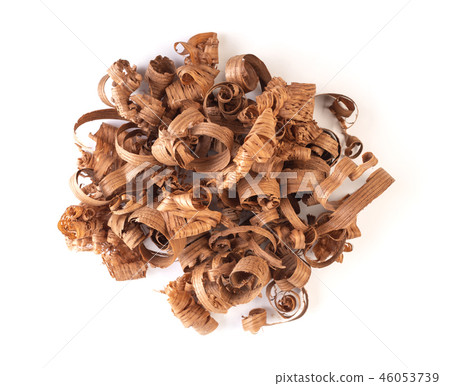 Curled wooden shavings 46053739