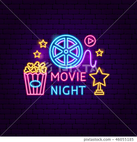 Movie Night Neon Sign 46055185