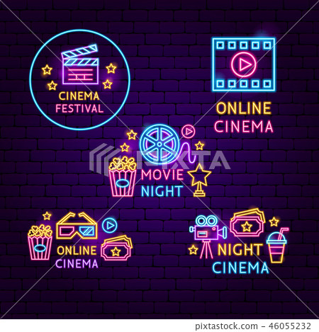 Cinema Neon Label Set 46055232
