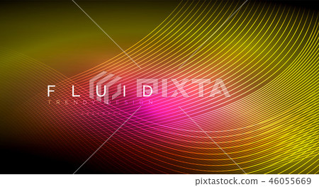 Digital flowing wave particles abstract background 46055669