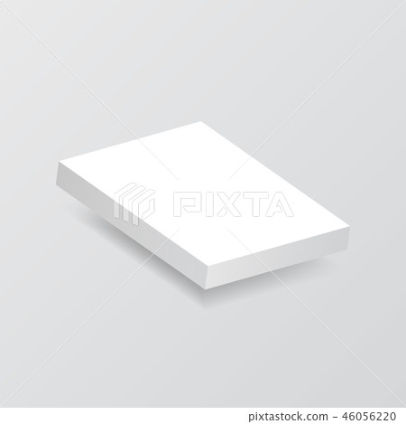 Stack Of White Sheets Of Paper Stock Illustration 46056220