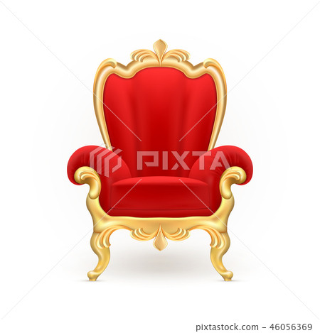 realistic royal throne, luxurious red chair realistic royal throne, luxurious red chair 46056369