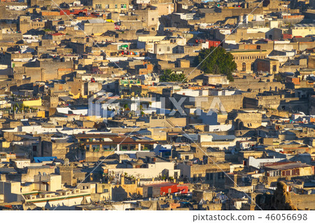 Aerial view of old Medina in Fes Morocco Aerial view of old Medina in Fes Morocco 46056698