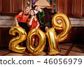 New 2019 Year is coming. Group of cheerful 46056979