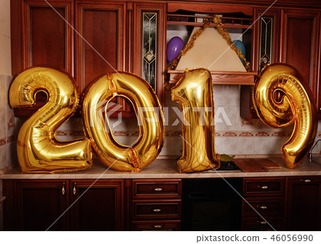 New 2019 Year is coming. Group of cheerful  46056990