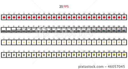 Animation of icons on finance and business.  46057045
