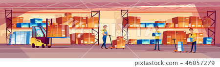 Warehouse workers illustration 46057279